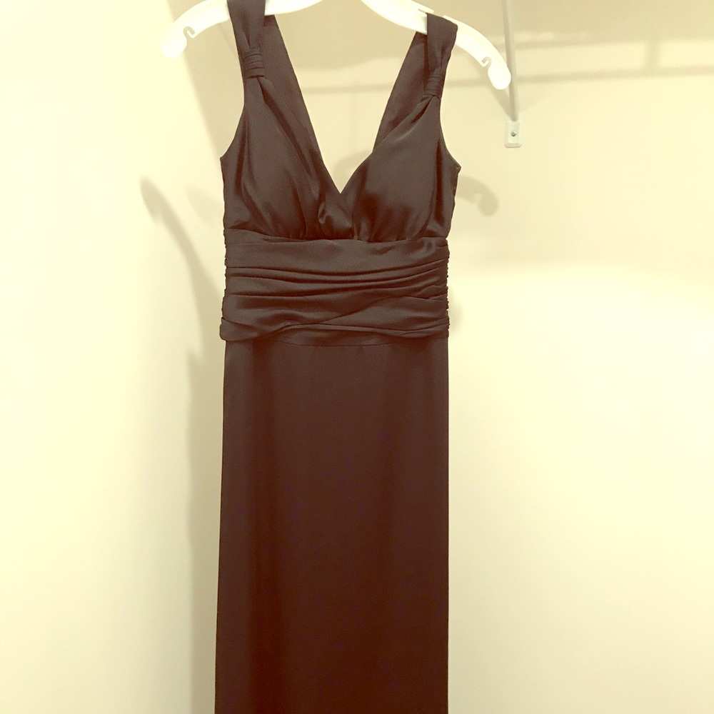 Black long bridesmaid dress